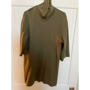 Zara tunic turtleneck in olive green